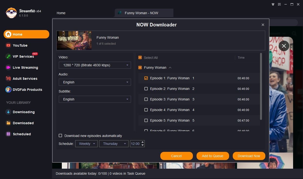 download now tv videos with streamfab now downloader