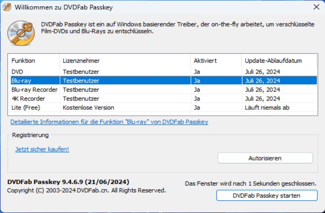 Passkey for blu-ray Anleitung 1