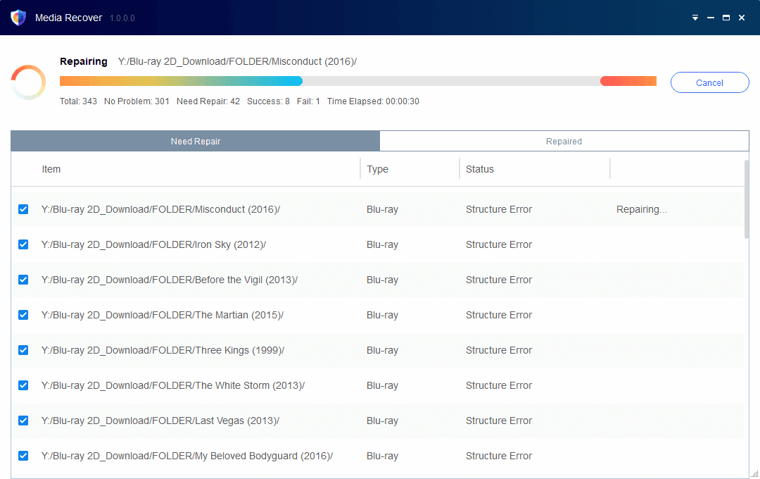 media recover für Blu-ray