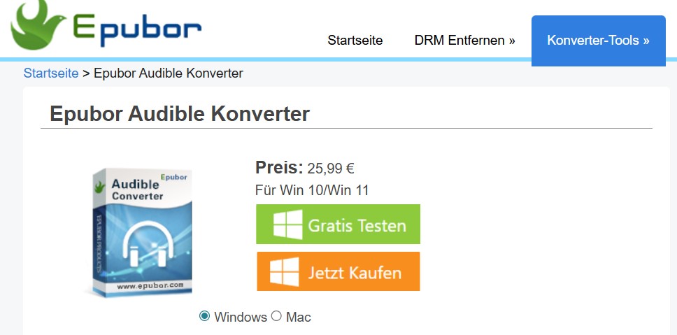Epubor Audible Converter im Test