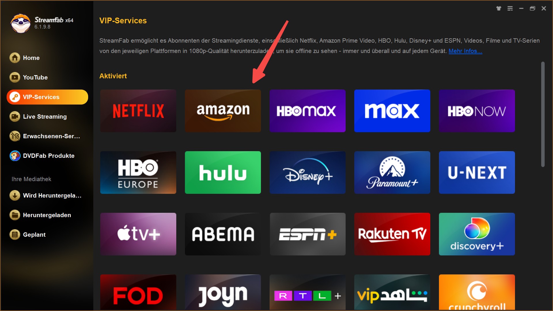 Anleitung zum Amazon Videos Download mit StreamFab Amazon Downloader