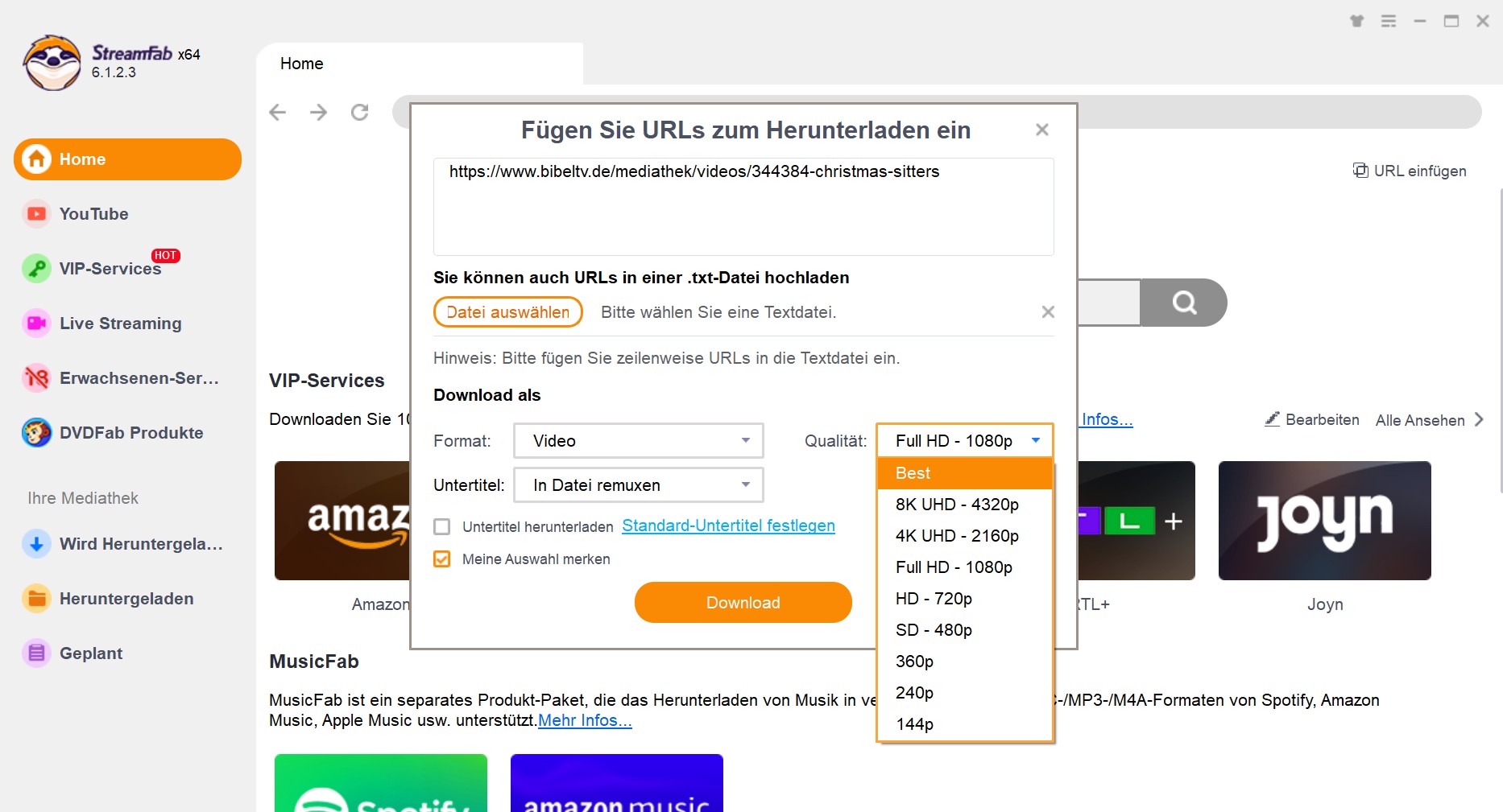 [Detaillierte Anleitung] Bibel TV Mediathek Filme und Serien downloaden