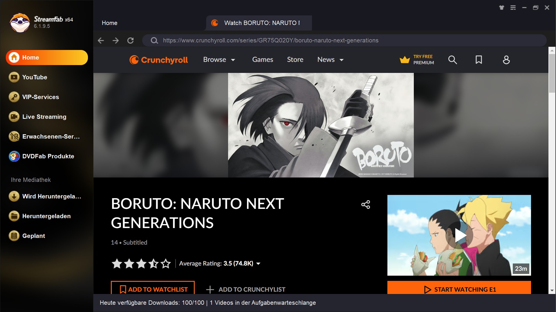 Wie kann man neue Boruto Folgen herunterladen? - Mit StreamFab All-In-One