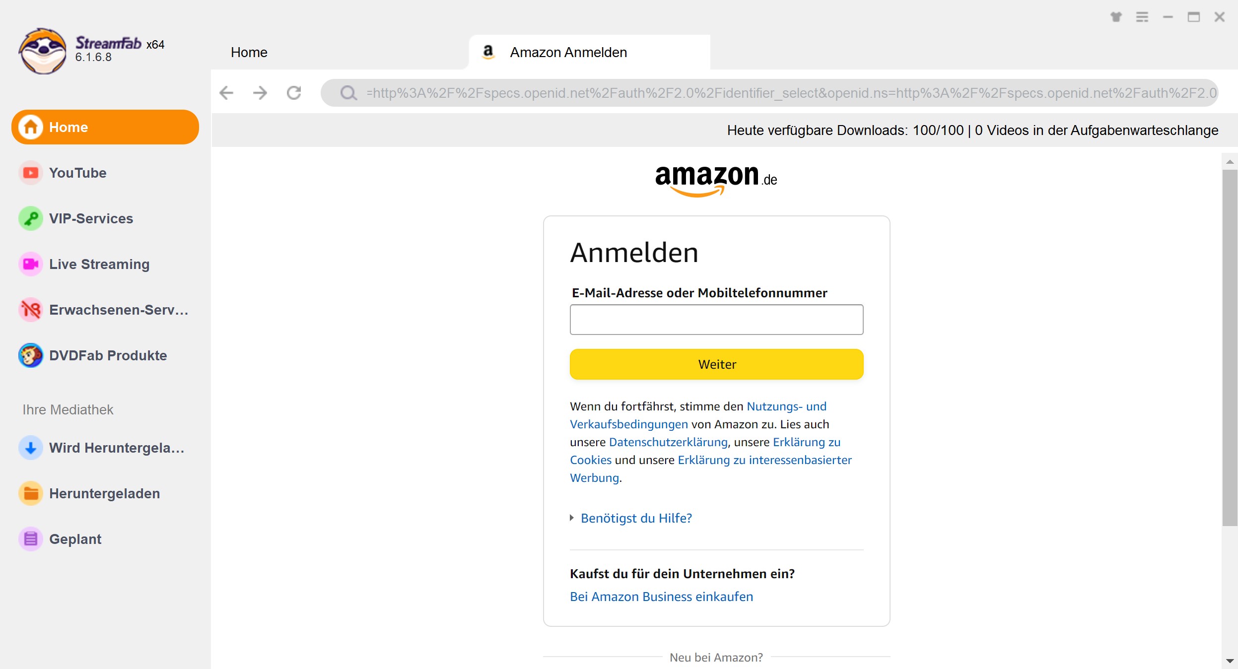 Anleitung: Amazon Freevee Video Download mit StreamFab