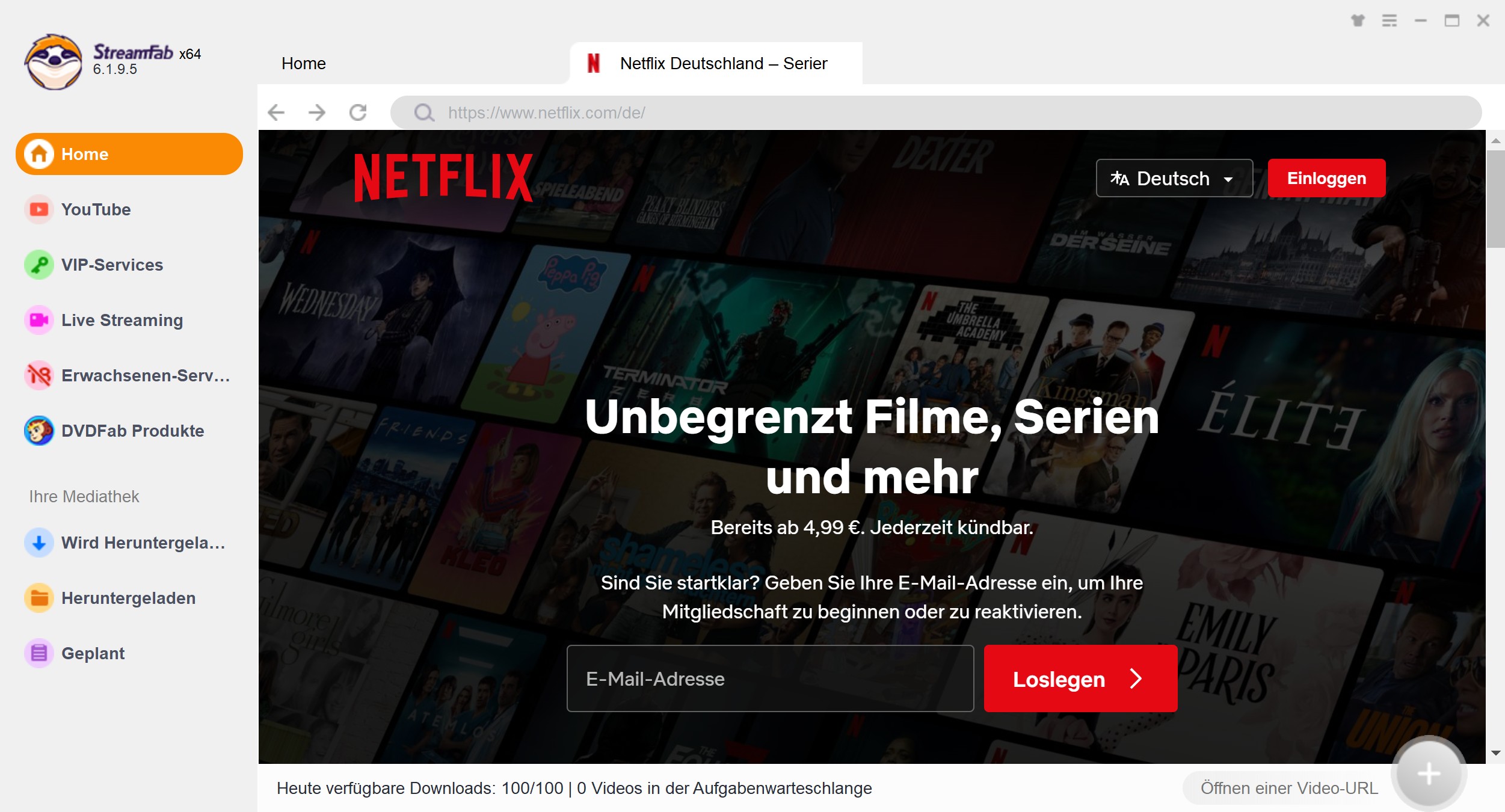 Netflix Download auf Mac mit StreamFab