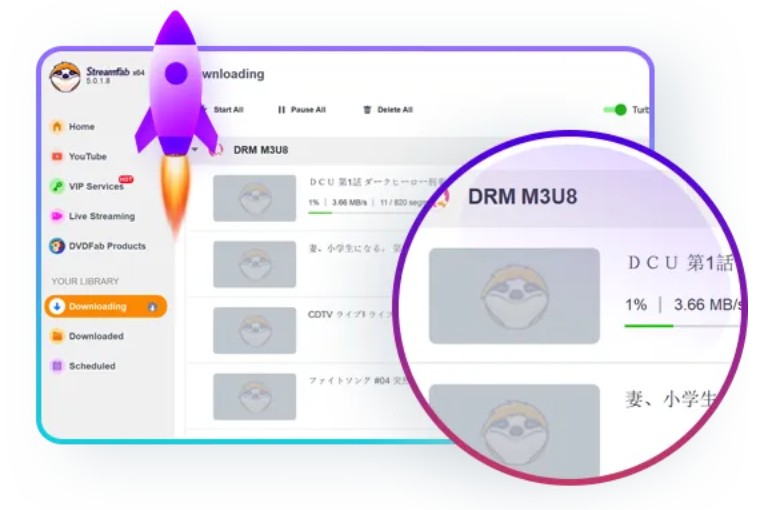 Funktionen & Vorteile von StreamFab DRM M3U8 Downloader