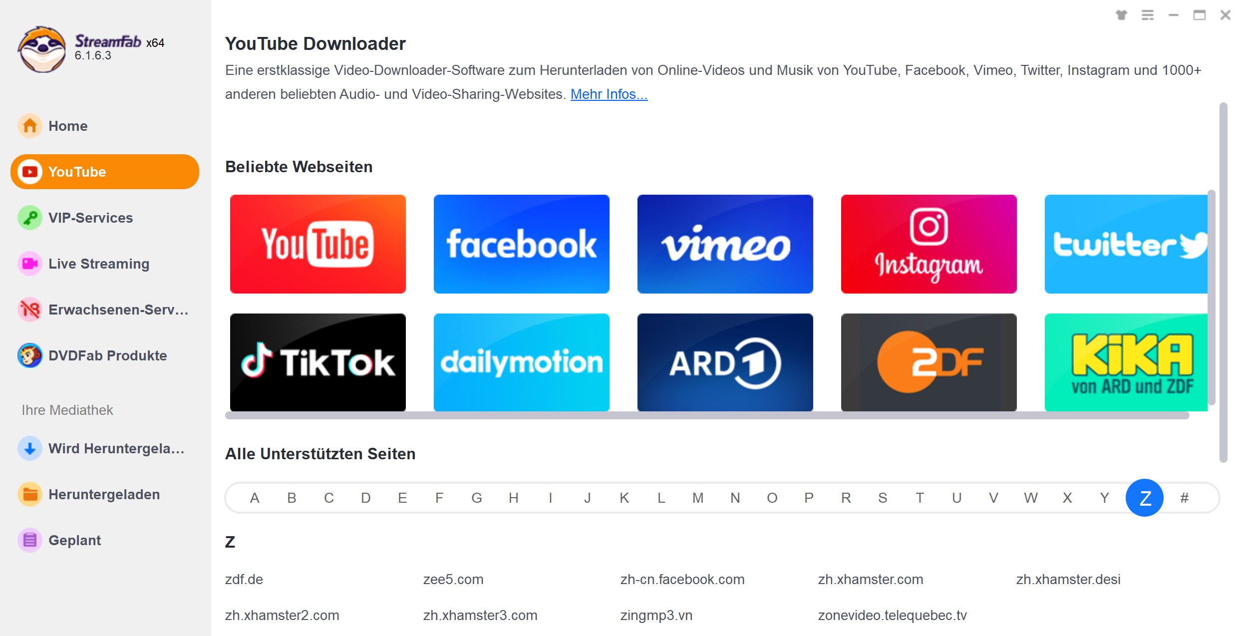 Mit StreamFab Software ZDF Filme herunterladen auf PC