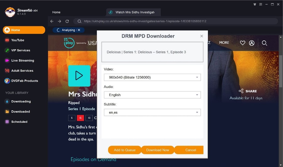 How To Download From UKTV Play: StreamFab DRM MPD Downloader