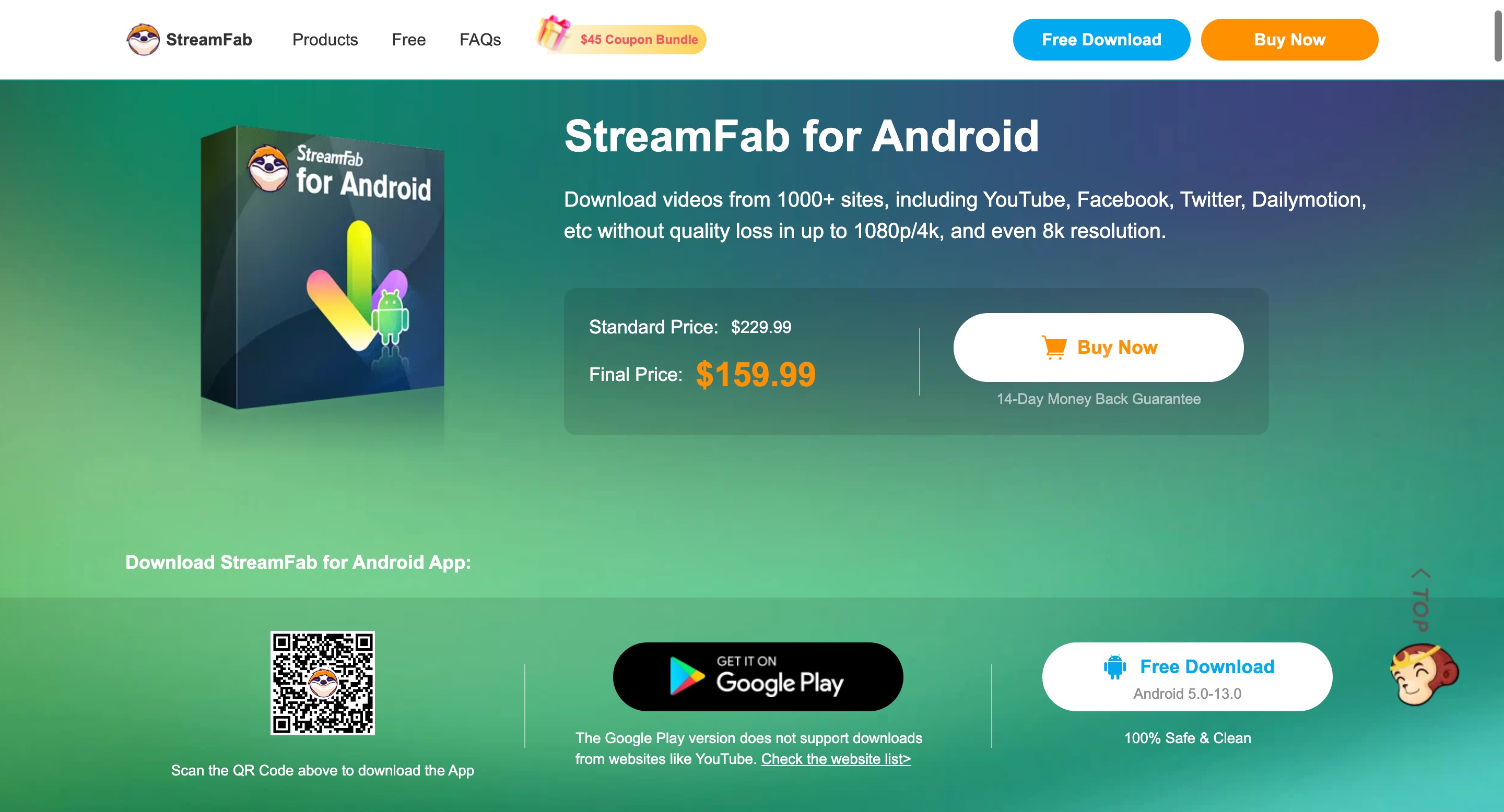 How to Download YouTube Videos in 4K Quality on PC and Mobile: step 1 of StreamFab for android