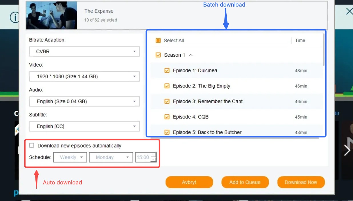 how to download shows on bet plus: step 3 of streamfab