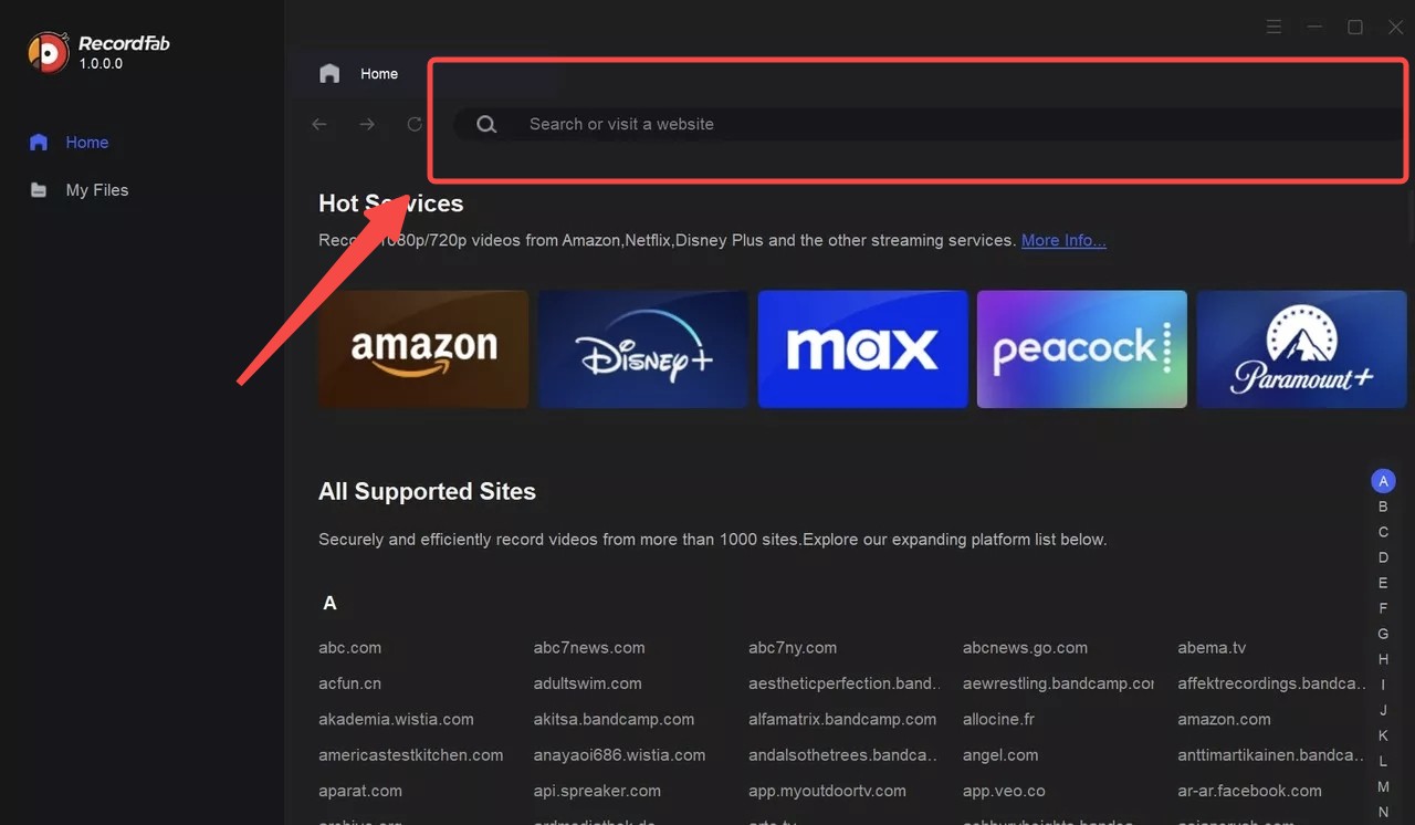 how to download shop on fubo: step 2 of recordfab