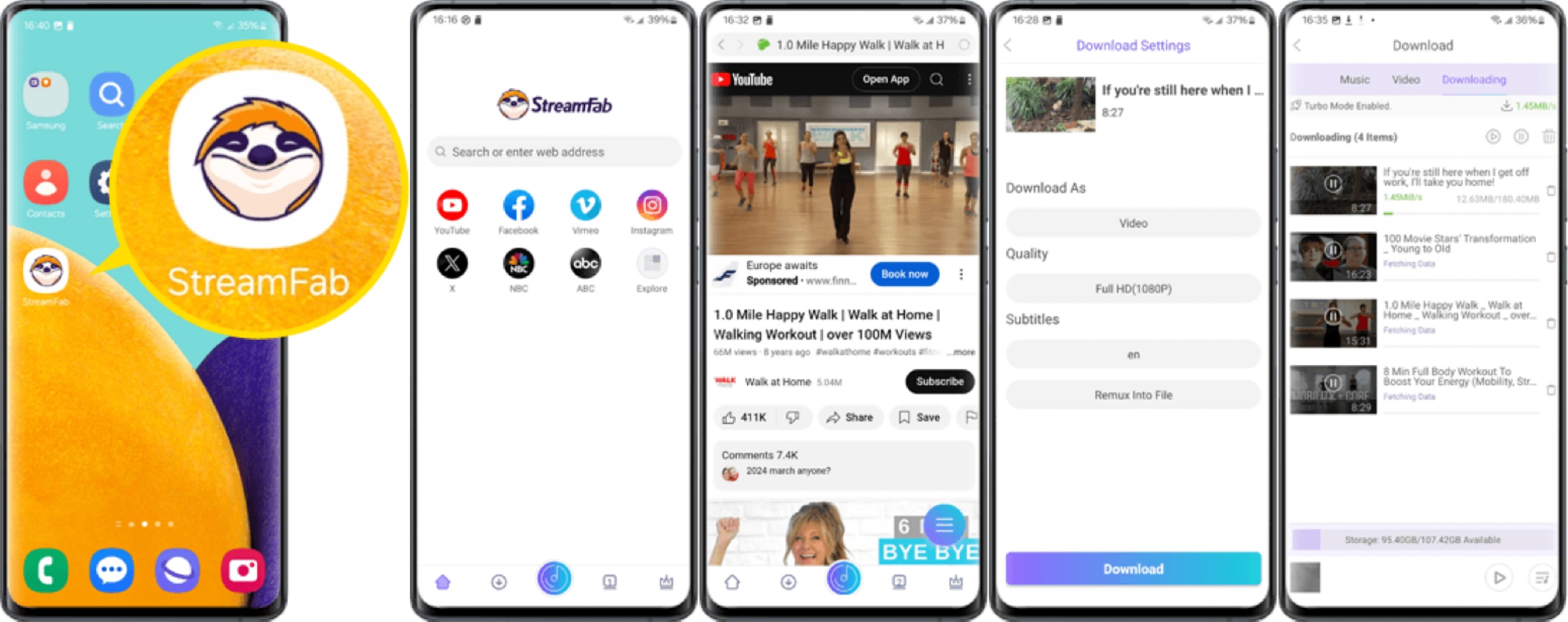 Find The Best Way to Download M3U8 Videos (real and effective in 2025): streamfab for android steps
