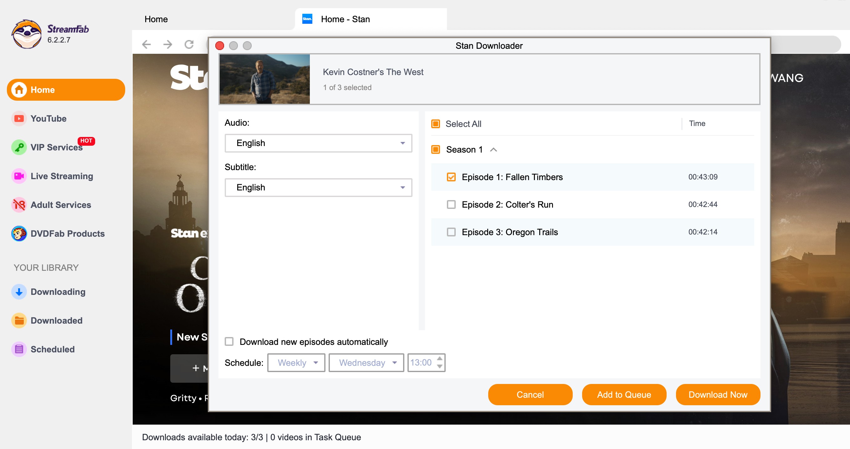 how to download on stan: step 5 of streamfab