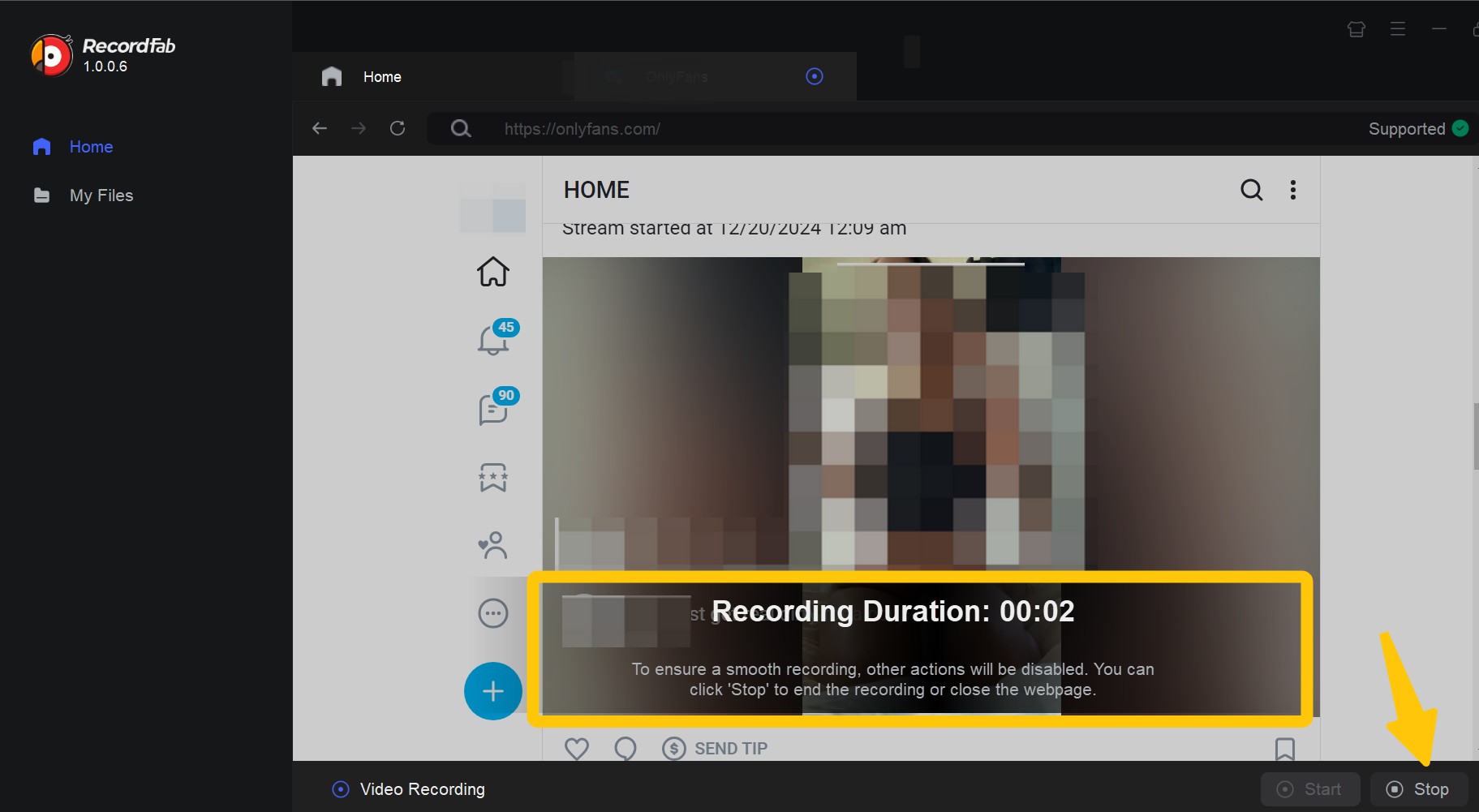 how to screen record onlyfans with recordfab