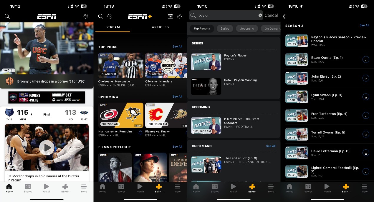 download ESPN video using ESPN App: Step