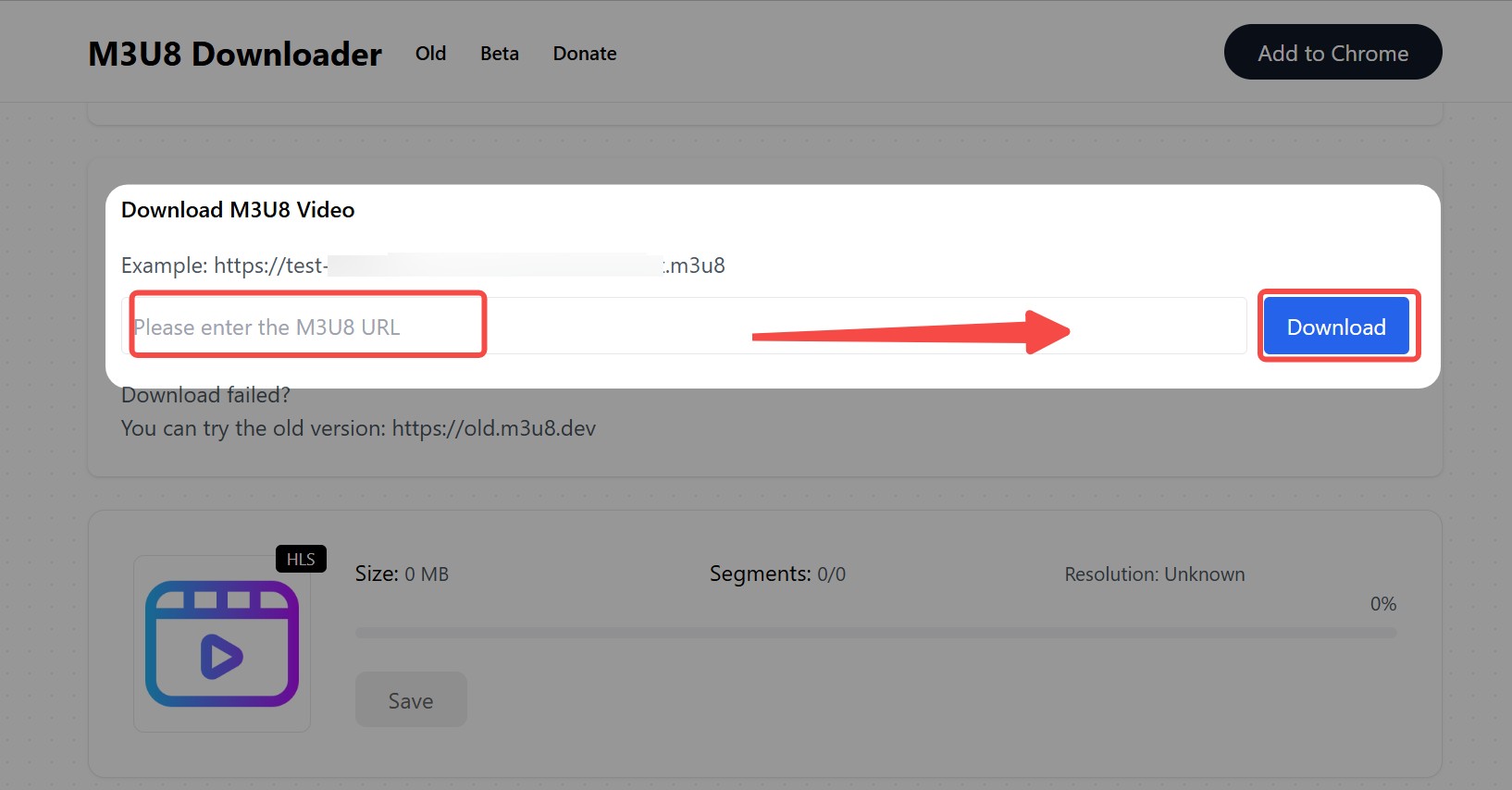 online hls downloader: m3u8 dev operation step