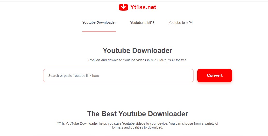 GenYouTube Downloader alternative yt1ss.net