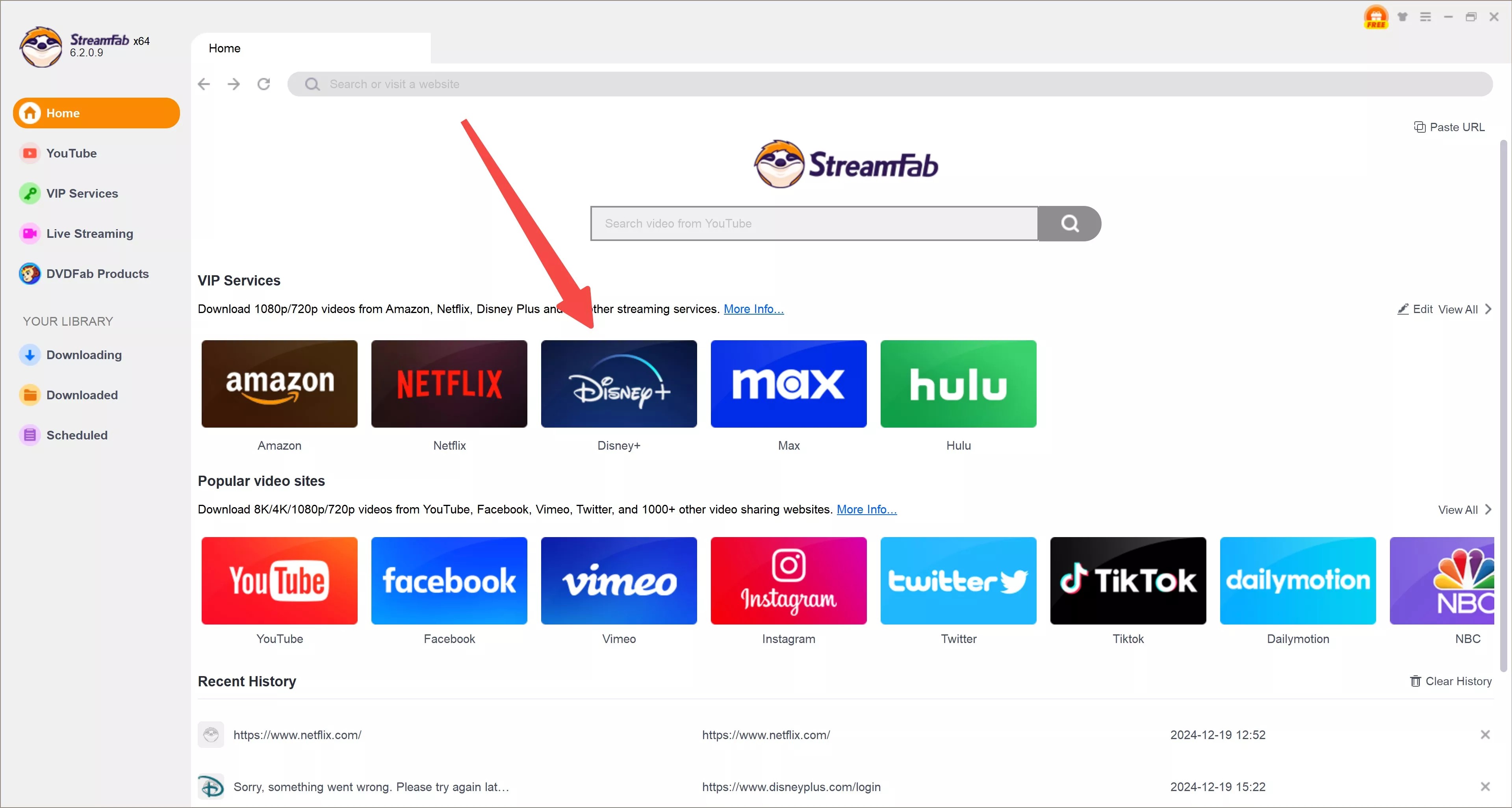 operation guide of streamfab disney plus downloader