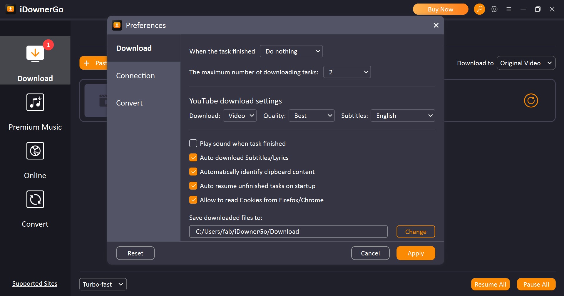 how to use idownergo video downloader