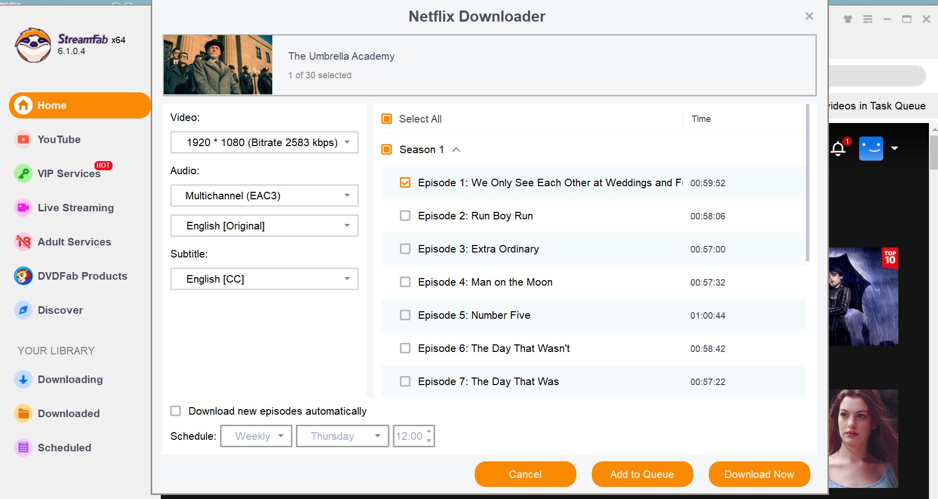 download The Umbrella Academy with StreamFab Netflix Downloader