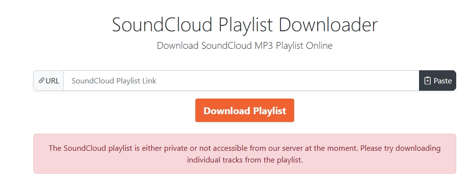 sclouddownloader playlist failed