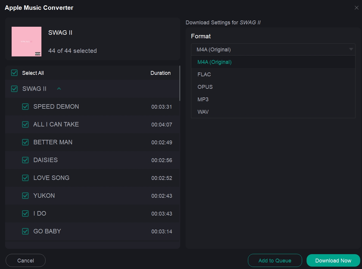 Downloading Apple Music Playlist to MP3 with MusicFab