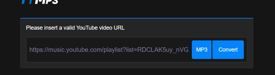 Paste a YouTube URL and download the audio as MP3.