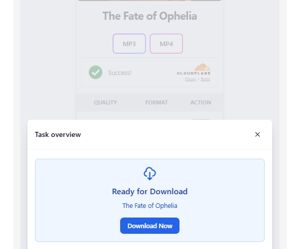 Y2mate click download icon