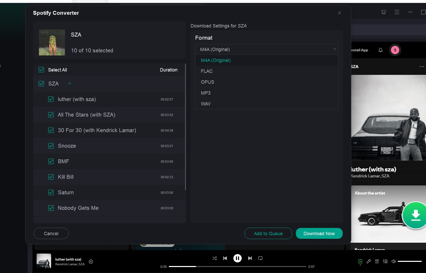 music podcasts settings