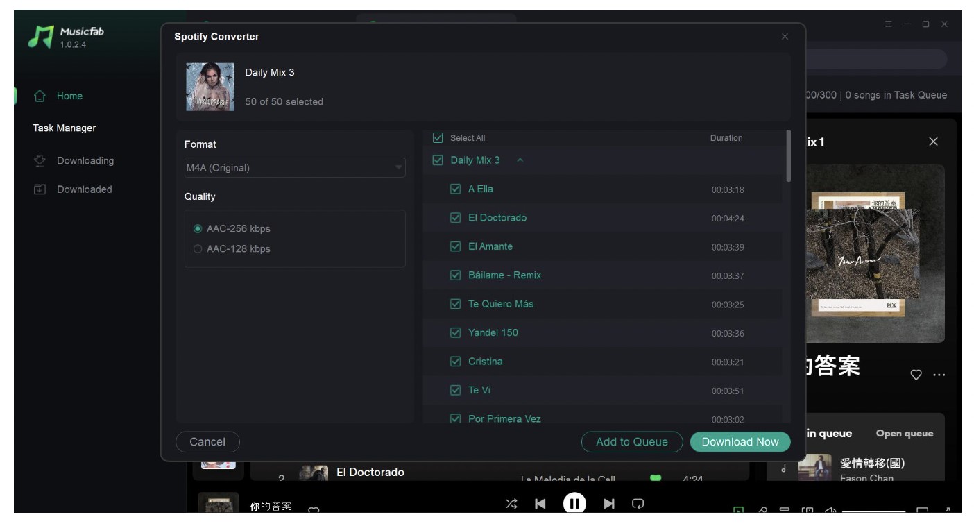 Search for the individual audio track or entire playlist you wish to download