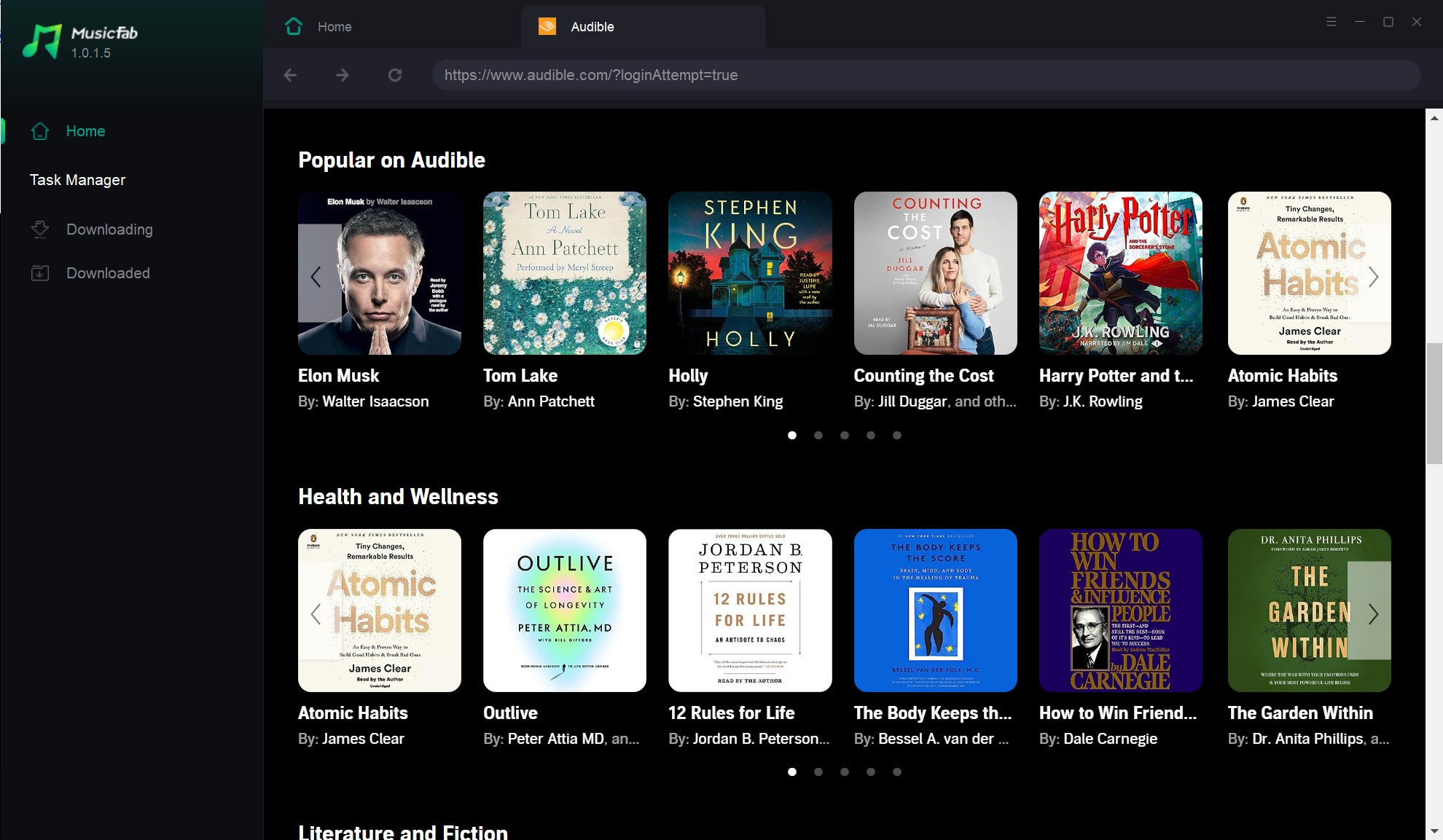musicfab audible converter
