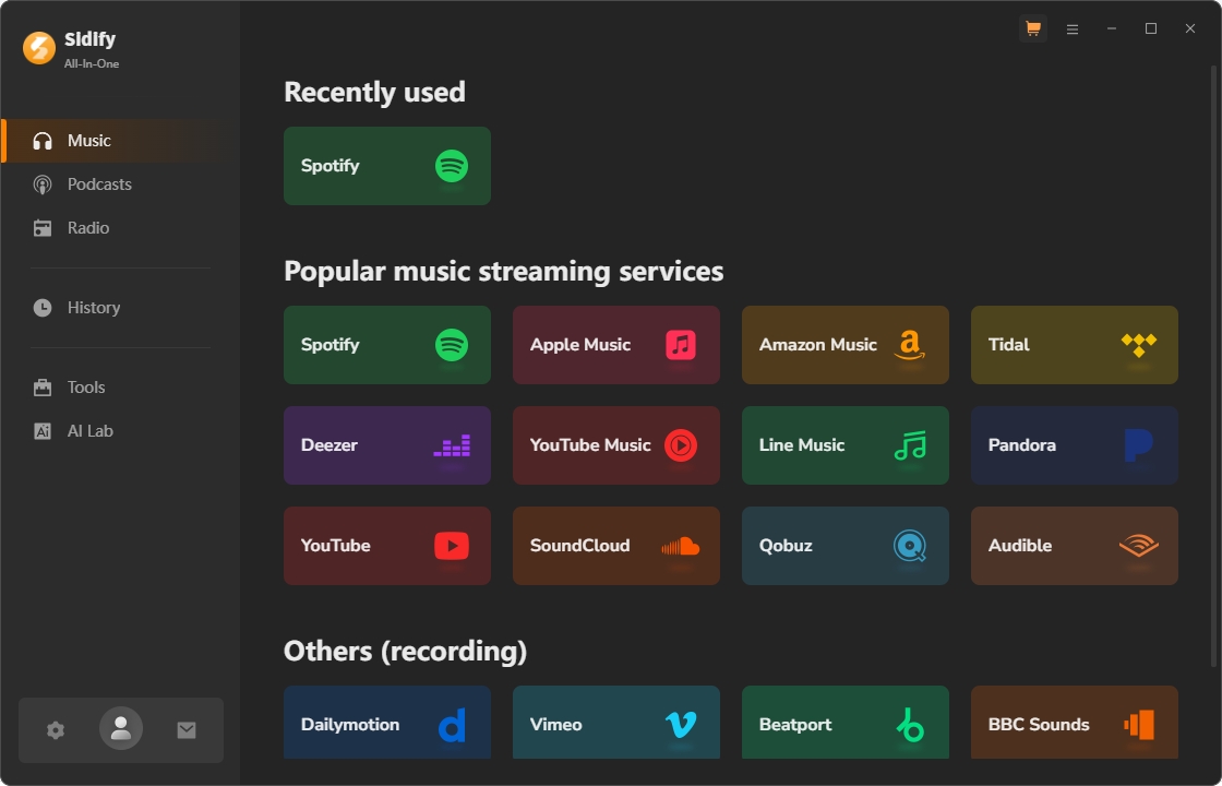 sidify interface