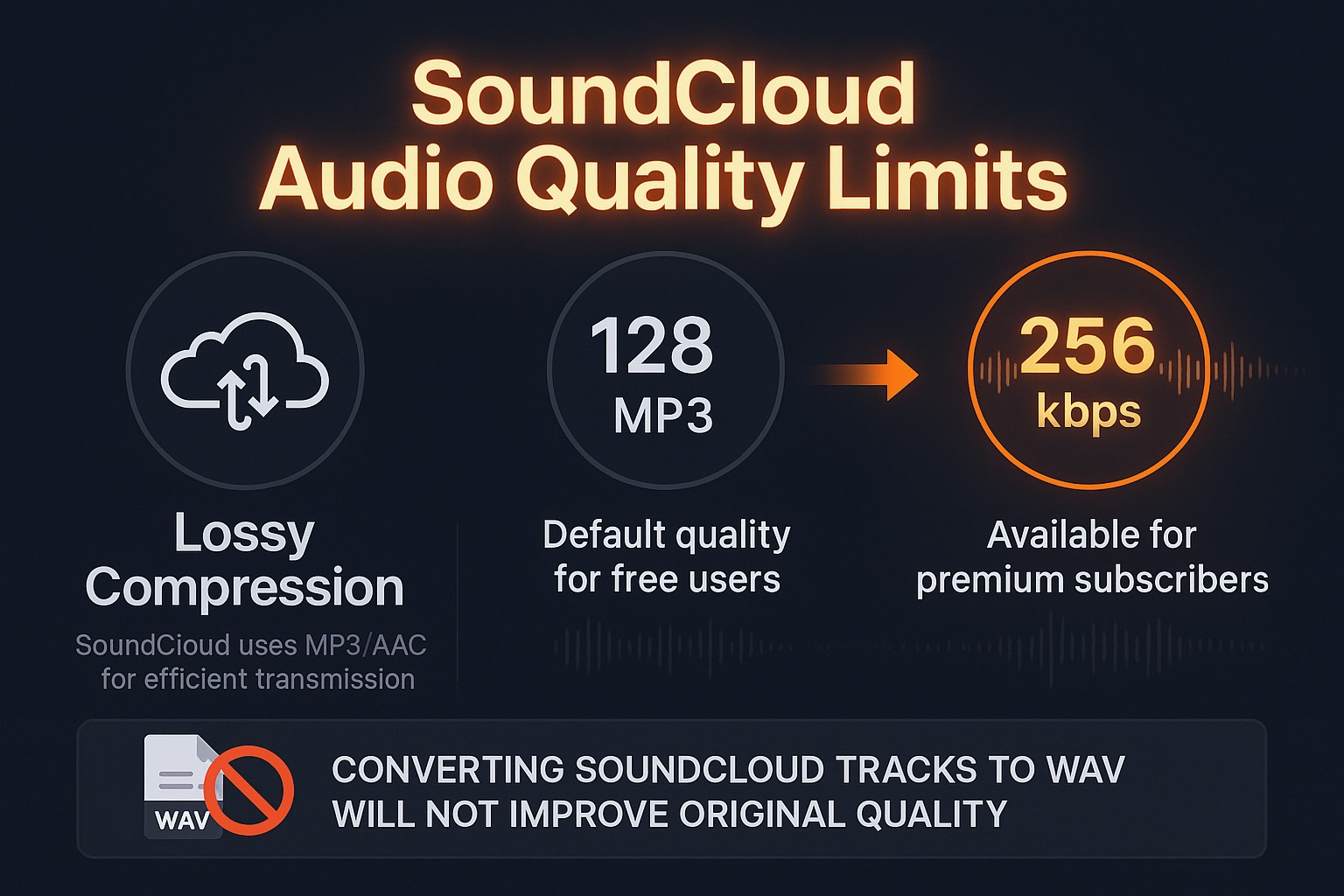 SoundCloud audio quality limits