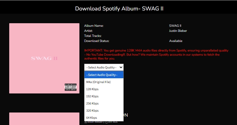 spotisongdownloader-download-spotify-album-choose-quality