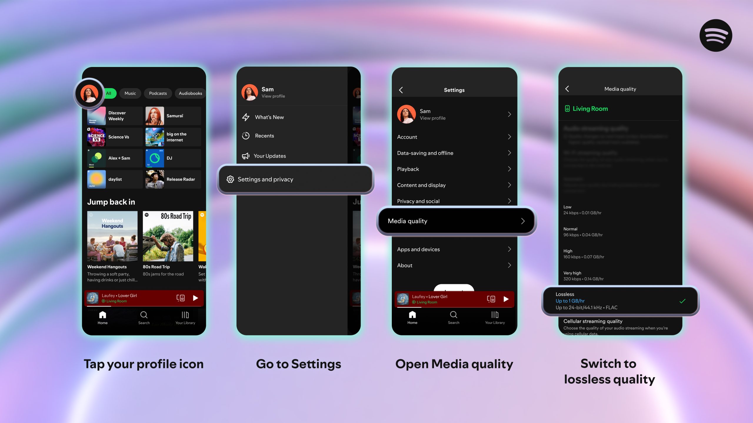 Enable the Highest Quality on Spotify iOS, Android