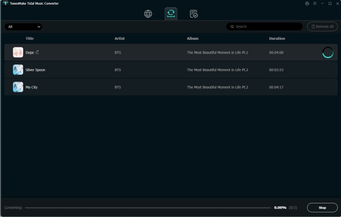 Convert Tidal to MP3 With TunesMake