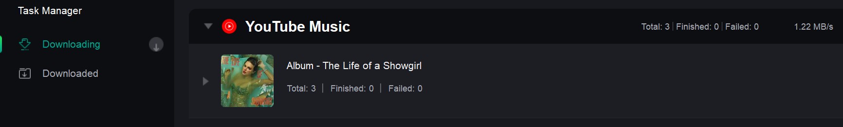 MusicFab Downloading tasks