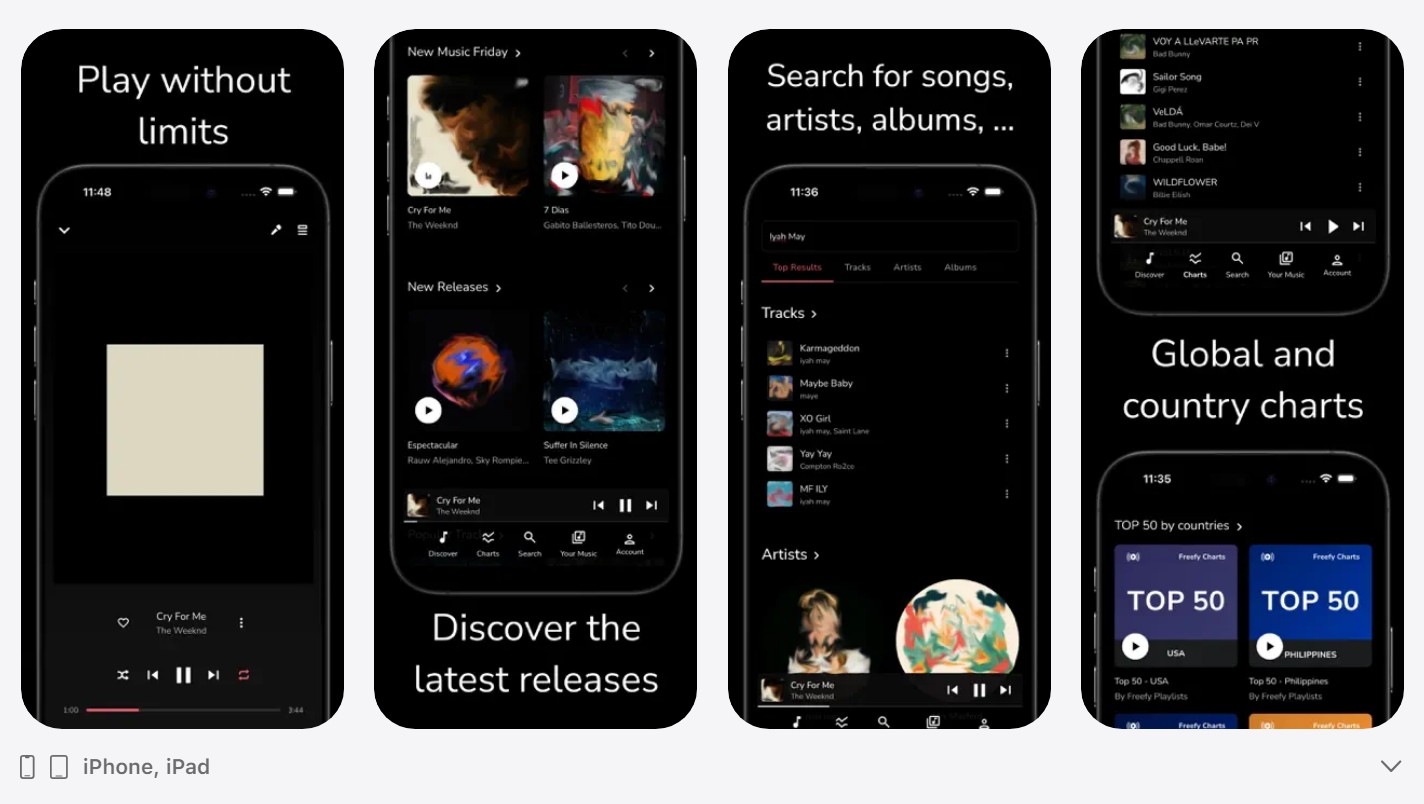 Free MP3 Players for Android and ios: freefy