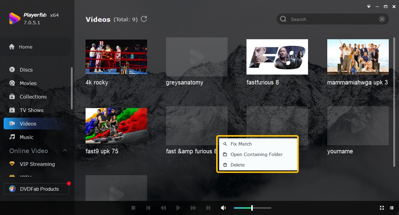 playerfab interface