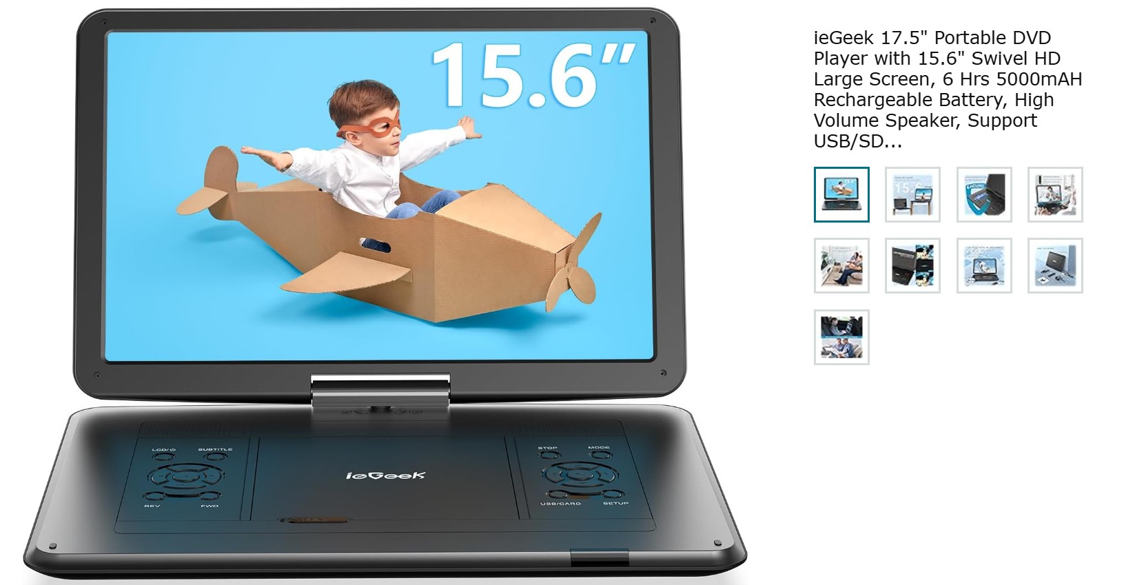 ieGeek 17.5 Portable DVD Player