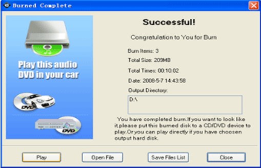 audio DVD creator: MP3 to DVD Maker