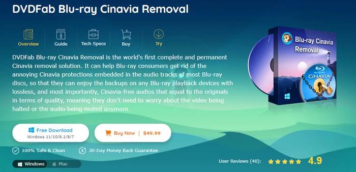 Suppression de Cinavia : Comment supprimer la protection Cinavia:DVDFab Blu-ray Cinavia Removal