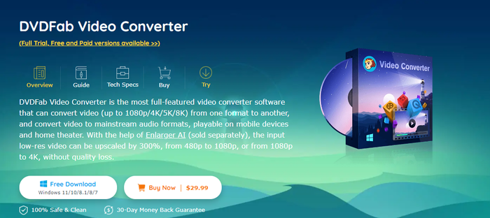 :DVDFab Video Converter: Your perfect alternative