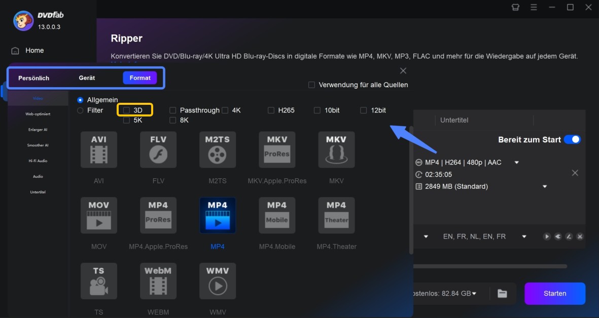 So können Sie 3D Blu-ray Filme rippen:Schritt-für-Schritt-Anleitung