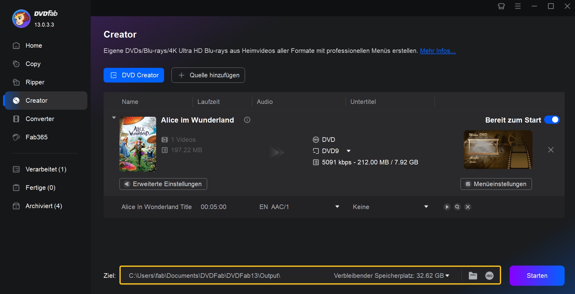 iso to usb:ISO to USB brennen mit DVDFab DVD Creator – Windows 10 ISO USB