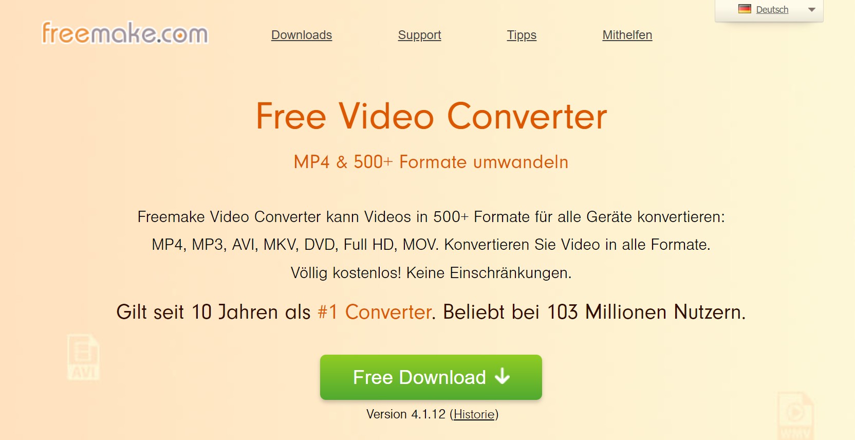 DVD Converter zum DVD konvertieren: Freemake Video Converter