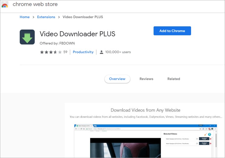 video downloader chrome:4. Video Downloader Plus - Chrome Video Download Extension