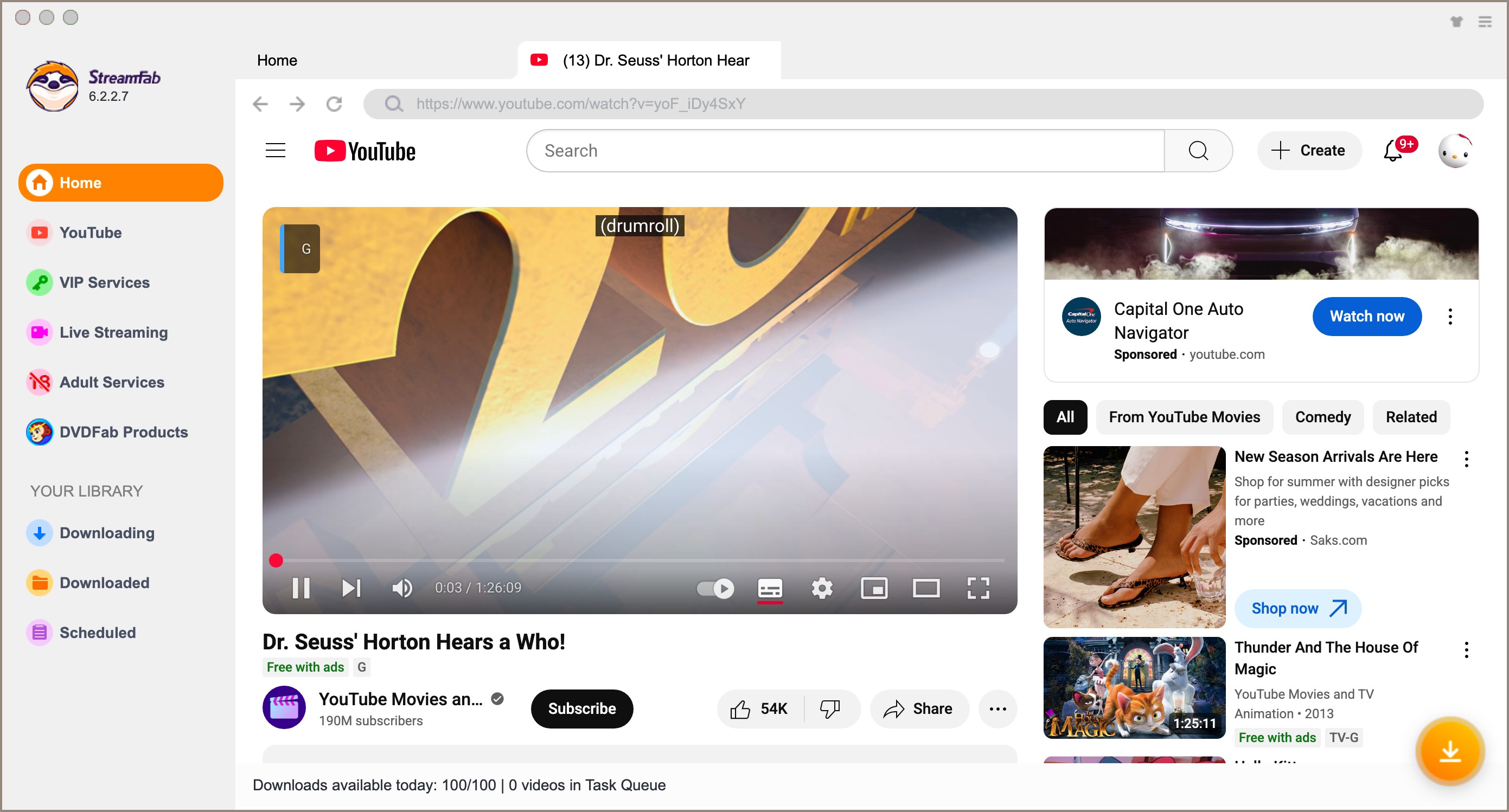 Top 10 Best Movies for Kids on YouTube [2025 Update]: step 2 of streamfab