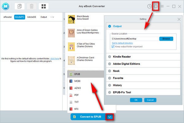 convert kindle to epub