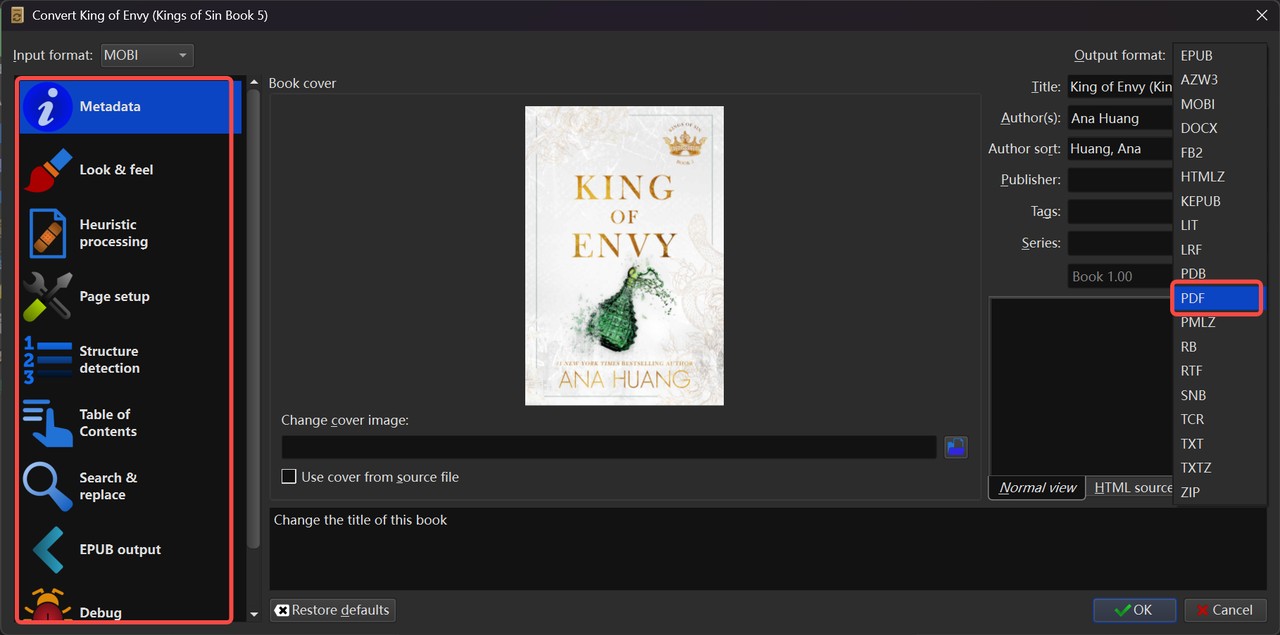 Tutorial on how to convert Kindle to PDF with calibre